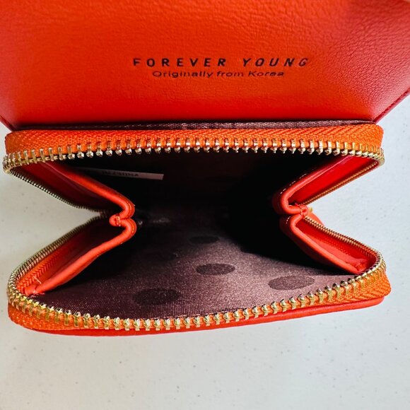 Small Crossbody Purse Cell Phone Bag Orange Purse Handbag Credit Card Slots - Picture 12 of 15